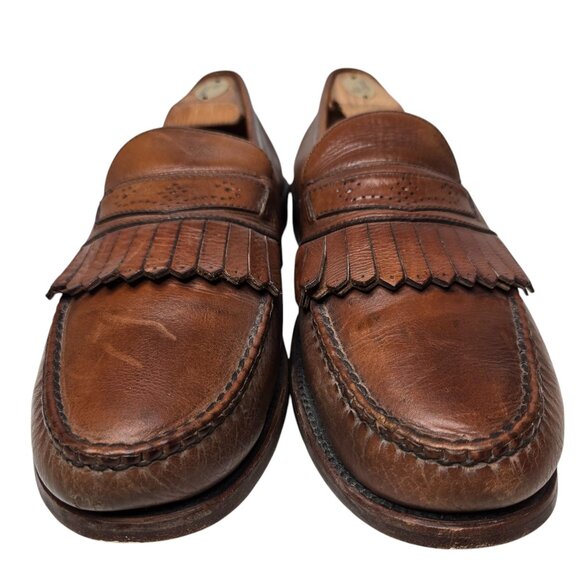 Allen Edmonds Springvale Brown Leather Kiltie Slip On Men\'s Dressy Office 11D
